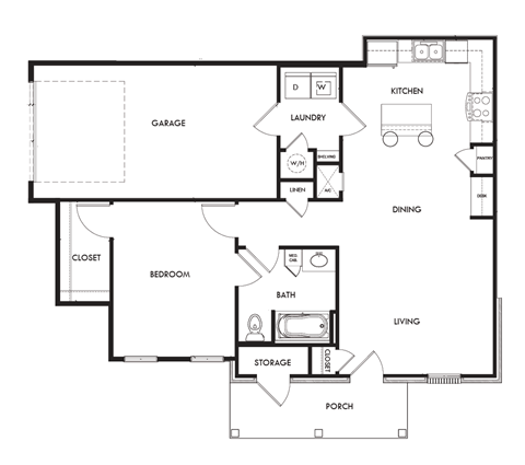 a floor plan of a house with bedrooms and a living room